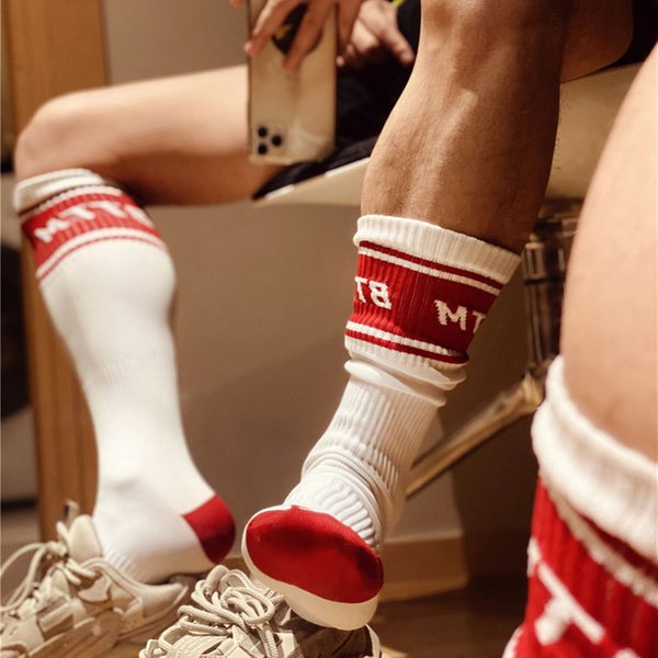 Chaussettes de sport en Nylon pour hommes, Tube Long, Football, confortables, Cadeau Homme Skarpetki Calcetines Hombre Meias