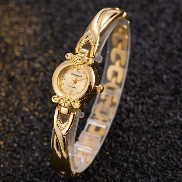 Mode or montre Vintage pour femmes de luxe élégant montre à Quartz femmes modèle Bracelet décontracté montres Reloj Mujer