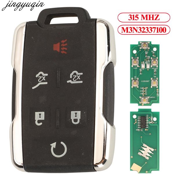 Jingyuqin clé de voiture télécommandée 315MHZ pour Chevrolet Colorado Silverado banlieue Tahoe GMC Canyon Sierra Yukon 2014-2019 4/6BTN