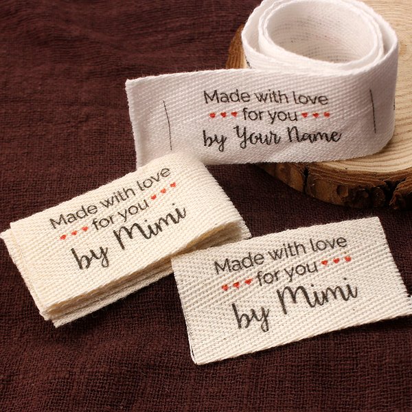 25X50mm,Cotton Twill Webbing,Flat or Folded Labels,Tags for Knitted Things,Custom,Personalizada,Handmade Label,Sew Accessories