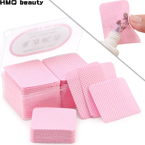 Neue Tücher Papier Baumwolle Wimpern Kleber Entferner Wischen Den Mund Der Kleber Flasche Verhindern Verstopfen Kleber Reiniger Pads