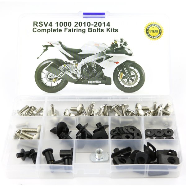 Kit de boulons de carénage complet pour moto, Kit de Clips, vis de carrosserie, écrous adaptés à Aprilia RSV4 2010 2011 2012 2013 2014