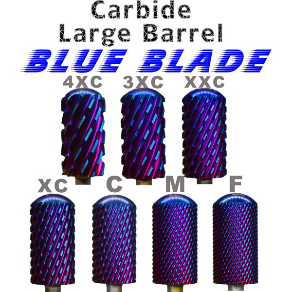 Right Hand 6.6 Large Round Top Blue Blade Carbide Strongest Barrel Nail Drill Bit and Best remover for Powder