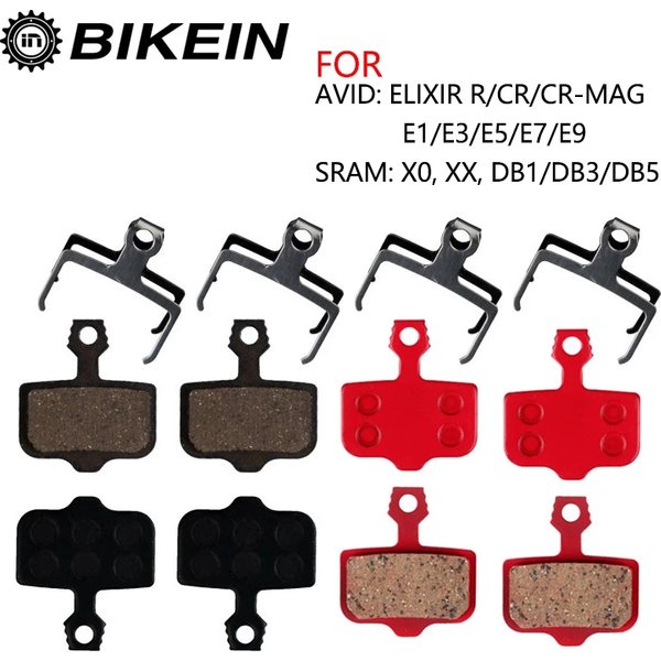 4 Pairs Resin/Ceramic/Full Metal Bike Disc Brake Pads For Avid Elixir R/CR/CR-MAG/E1/3/5/7/9 SRAM X0 XX DB1/3/5 MTB Brake Pads