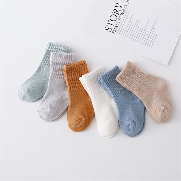 lawadka 6 Paare/satz 0-12Month Neugeborenen Baby Junge Mädchen Socke Baumwolle Solide Weiche Säuglings Socken für Mädchen Jungen Frühling herbst Korea Stil