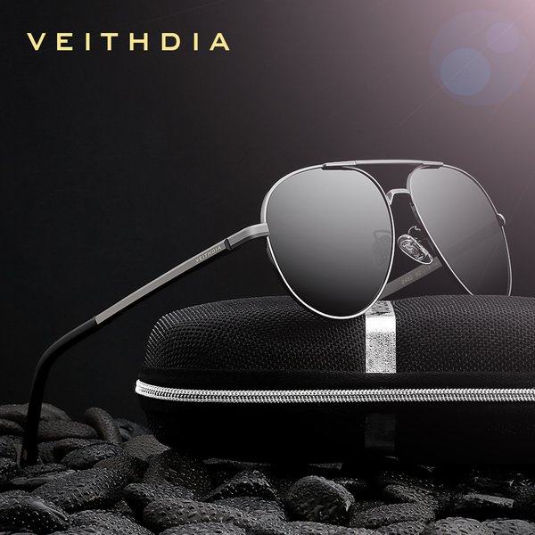 VEITHDIA marque hommes lunettes de soleil Vintage polarisé UV400 lentille extérieure classique femmes lunettes de soleil conduite lunettes pour homme 2482