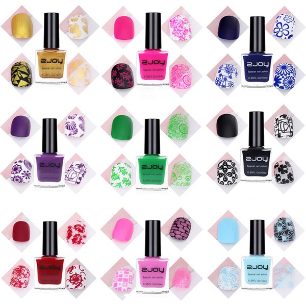 Vernis à Ongles Semi-Permanent 10ML pour Estampage UV, Laque de Finition Gel pour Nail Art # @
