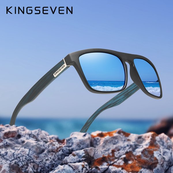 KINGSEVEN-Lunettes de soleil polarisées pour hommes, monture TR90, verres miroir, lunettes de sport de plein air, accessoires originaux, N751