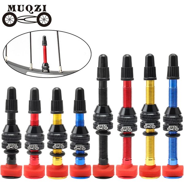 MUQZI 2PCS Fahrrad Presta Tubeless Luftventil 40mm 60mm Tubeless Rad Reifen F/V Ventil MTB straße Fahrrad Reifen Teile W/Werkzeug