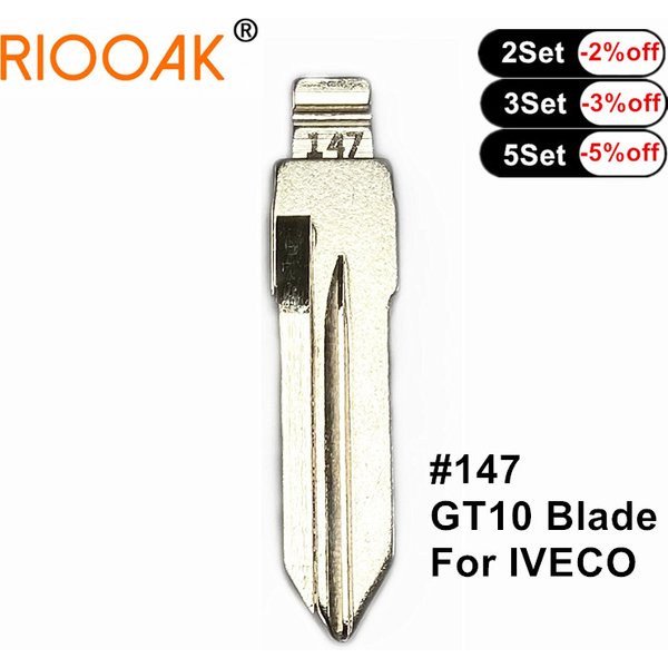 10pcs Metal Blank Uncut Flip #147 GT10 KD VVDI Remote Key Blade For IVECO Auto Replacement Parts Interior parts