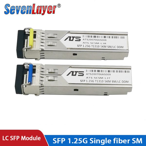 Module transceiver SFP BiDi 1.25G, fibre simple, monomode LC WDM 1310/1550nm, SFP optique Gigabit pour commutateur, convertisseur de média, FTT