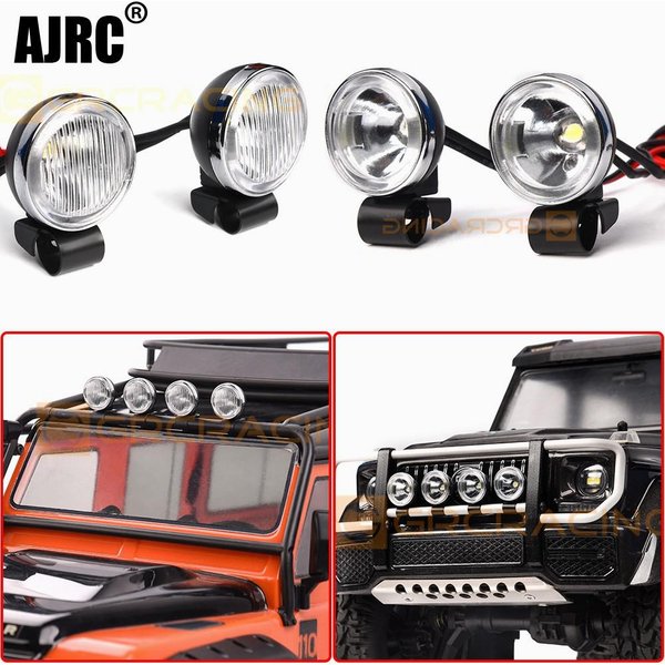 18-20mm Retro Runde Dach Licht/cross-country Suchscheinwerfer Scheinwerfer/vorne Stoßstange Scheinwerfer Für 1/10 Simulation Rc Auto Trx4 Trx6