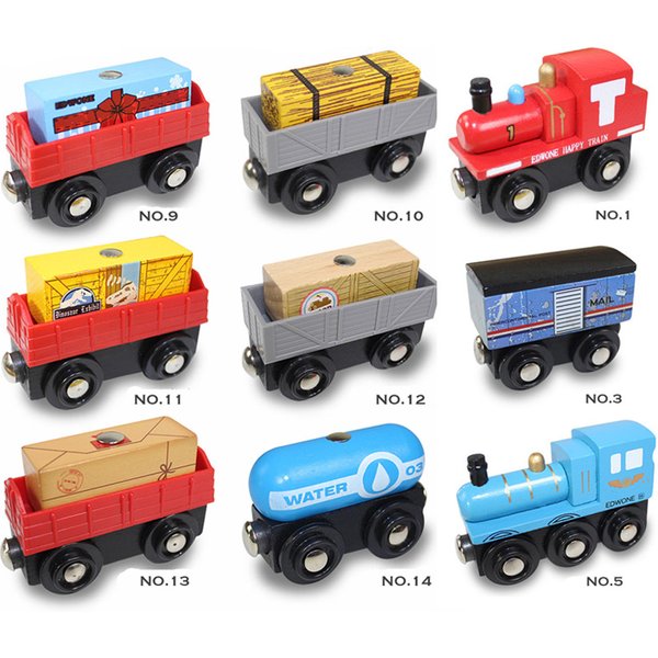 Jouet de train magnétique en bois, hélicoptère, voiture, camion, accessoires de voie ferrée en bois compatibles avec les jouets de voies en bois de marque
