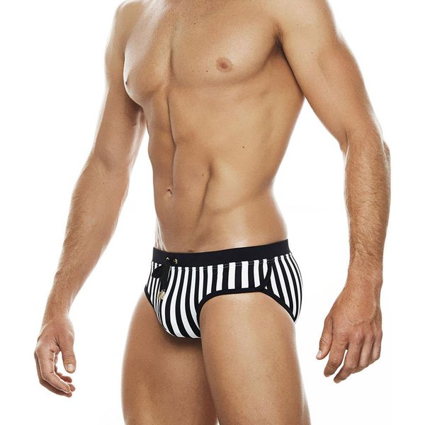 UXH rembourré contraste couleur slip de bain bandes noires push-up Sexy maillots de bain hommes slip de natation Surf plage Shorts Mayo Sungas