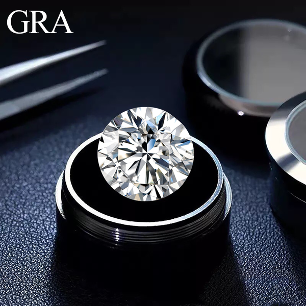 Loose Diamond Moissanite Stone 3mm to 15mm D Color VVS1 Round Brilliant Cut Loose Bead For Fine Jewelry Material Stone Certified