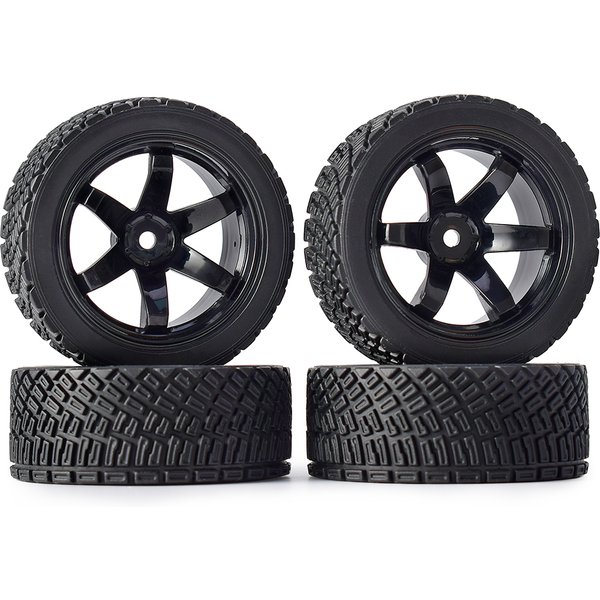 Austar 4 pièces 12mm Hex 67mm RC voiture pneus en caoutchouc jante de roue pour 1/10 Rolly HPI WR8 HSP 94177 WLtoys 1/14 144001 Voiture RC