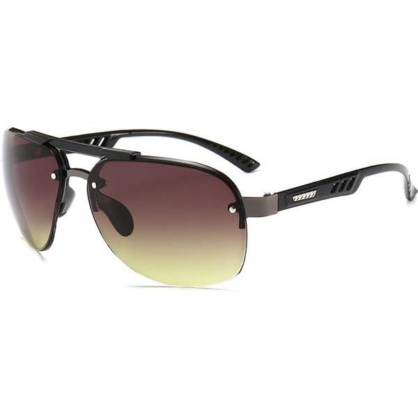 Modische Vintage-PC-Rahmen-Piloten-Sonnenbrille für Herren, Klassische Marken-Sonnenbrille mit beschichteten Gläsern, Fahrbrille für Männer/Frauen