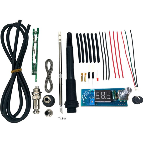 Unité électrique LED Station de fer à souder numérique régulateur de température Kits de bricolage utilisation pour HAKKO T12 poignée interrupteur de vibration conseils