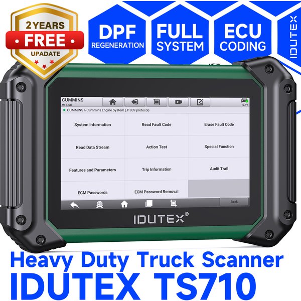 IDUTEX TS710 HD Heavy Duty Truck Komplettsystem-Diagnosetool OBD2-Scanner für LKW LKW Öl DPF Regen OBD2-Scanner für LKW