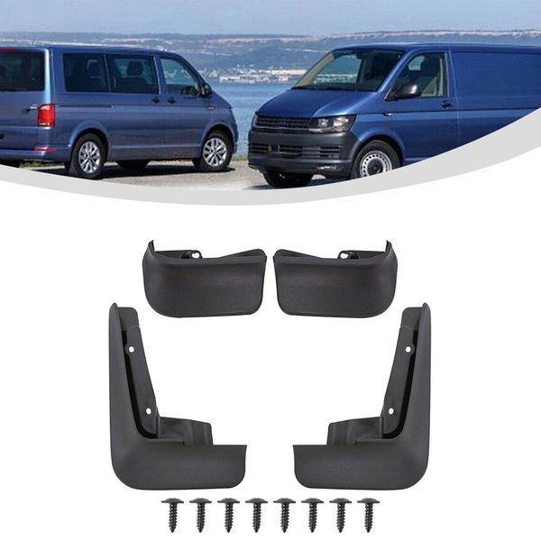 Auto-Spritzschutz, Schmutzfänger, kompatibel mit für Transporter, Wohnwagen, T6, für T6 1, 7H0075111, Set vorne und hinten