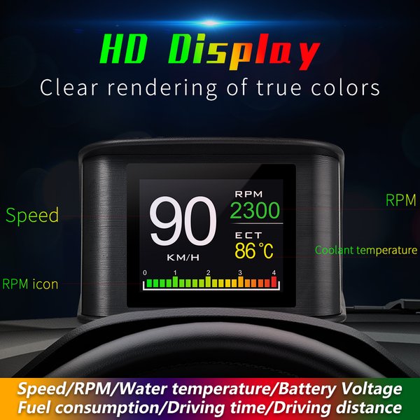 OBD HUD P10 Auto OBD2 Head Up Display HUD On Board Computer Digitaler Tachometer mit Kraftstoffverbrauch Auto Elektronisches Zubehör