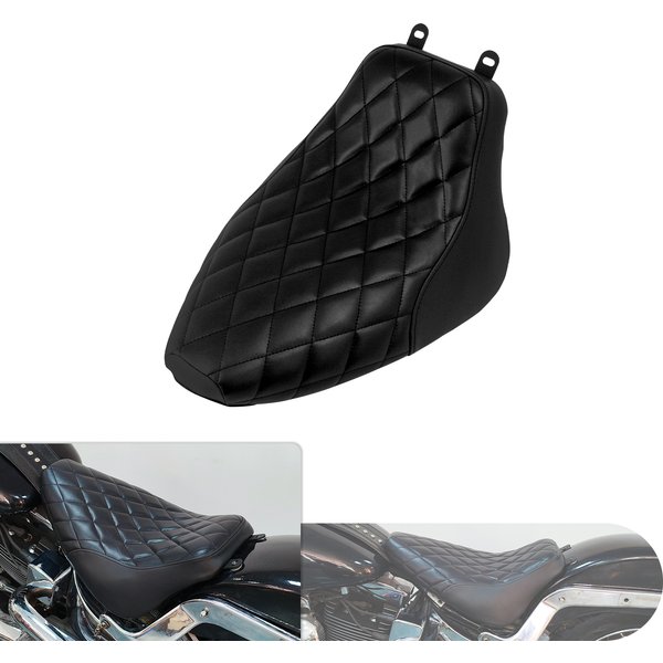 Motorrad-Sitzbezug mit schwarzer Diamantsteppung, passend für Harley Heritage Softail FLSTC FLSTN Deluxe Modelle 06-17