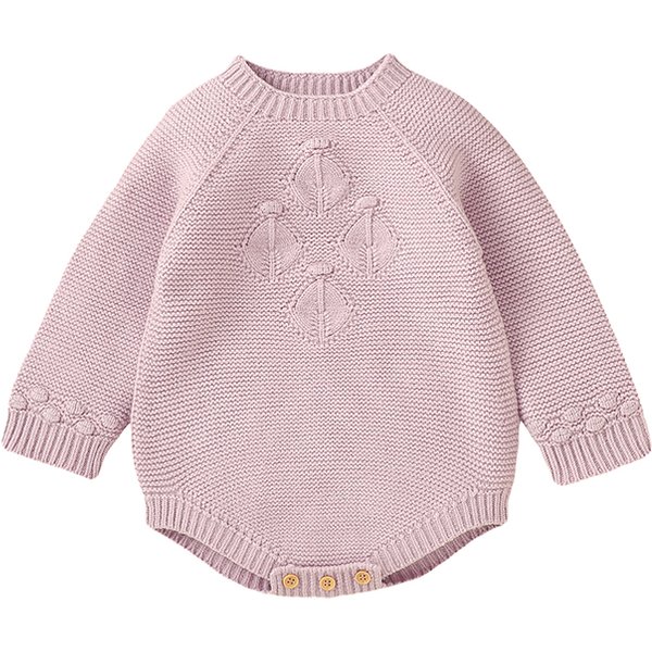 Skin-friendly Baby Girls Jumpsuit Long Sleeve 0-12 Months Newborn Pajamas Clothes Knit Spring &Autumn Infant Sweatshirt Rompers