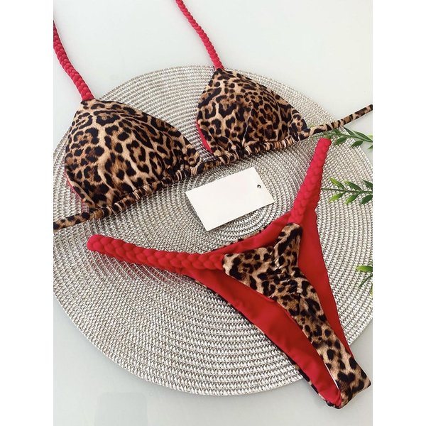 RUOTONGSEPT Swimwear Women Leopard Print Brazilian Bikini Set Sexy Thong Swimsuit Two Pieces Bathing Suit Women 2023 Beach Wear