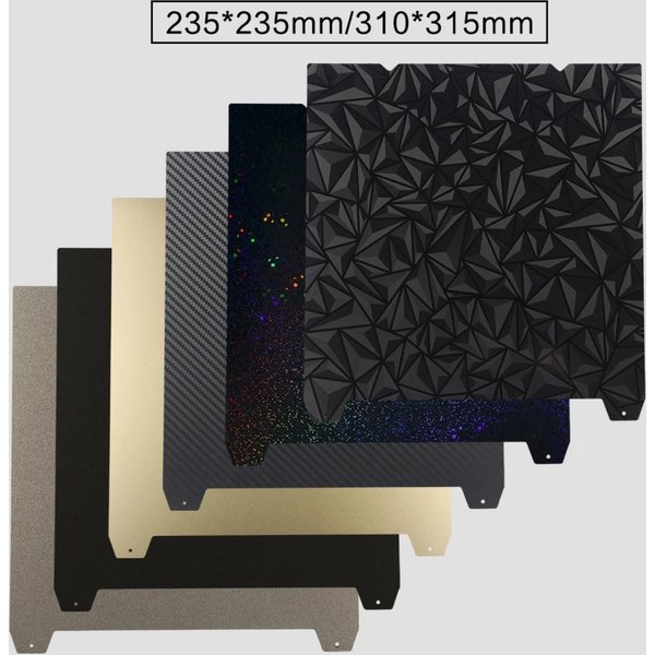Für Creality K1/K1C/K1 Max Bauplatte PEI Stahlblech PET PEO PEY Glattes beheiztes Bett 235 x 235 mm 310 x 315 Ender 3 S1 Ender 3 V3 Se