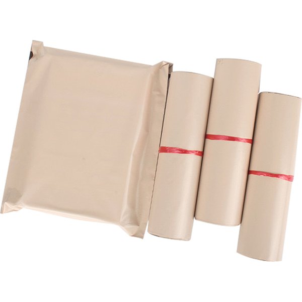 20 pièces/paquet sac de courrier Beige sacs de courrier imperméables Poly enveloppe emballage vêtements sac Express Mailer sacs d'expédition postale