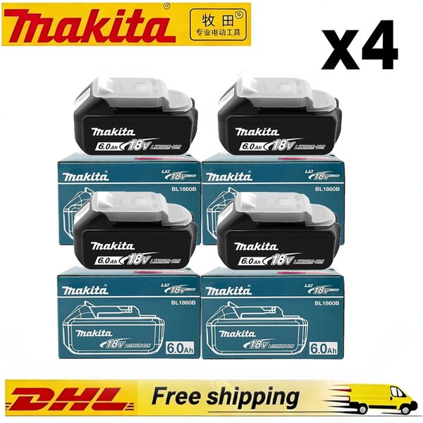 Original 6AH Makita BL1860 6Ah Akku für Elektrowerkzeuge, Li-Ion Ersatz für LXT BL1850 BL1840 für 18V Schraubendreher mit BMS 18V Akku