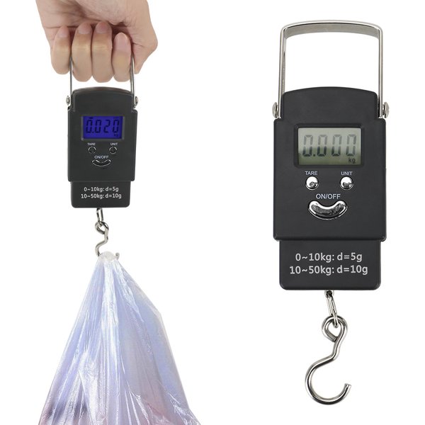 Hanging Digital Weighing Scale Home Tool 50Kg/110lb LCD Electronic Scale for Fishing Luggage Travel Portable