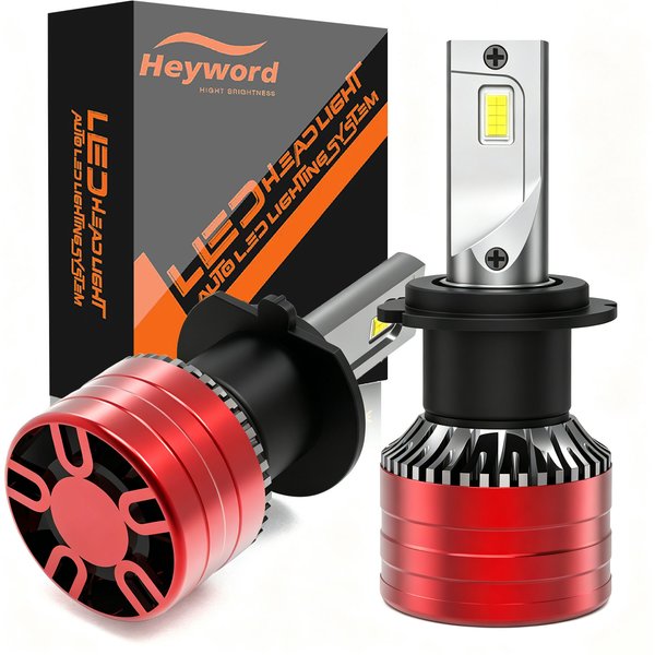 Heyword 2 pièces phare de voiture H4 H7 LED H11 9005 9006 H1 ampoules automatiques 390W 129000LM lampe 6000K 12V ampoules de phares LED