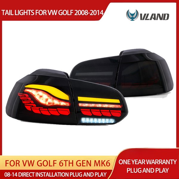 08-14 Golf 6. Generation Mk6 Hatchback Vland II OLED-Rücklichter mit dynamischer Willkommensbeleuchtung (GTS-Stil)