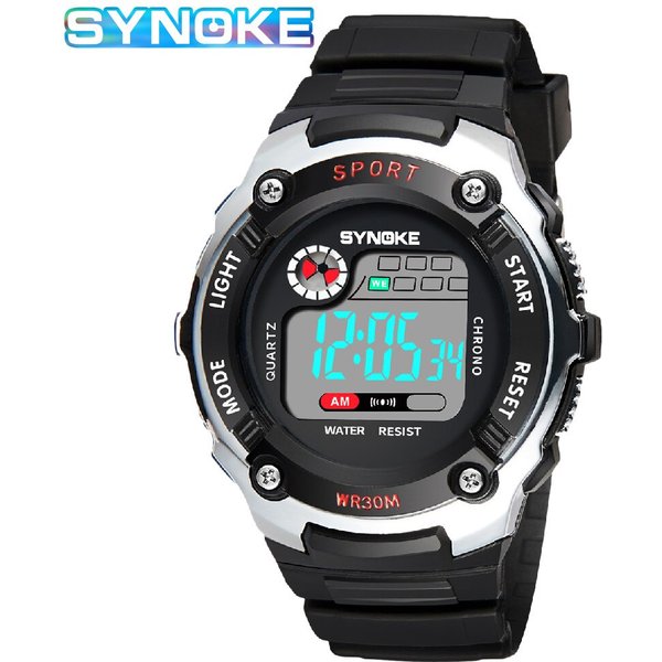 SYNOKE Montre Électronique Pour Hommes Sport Montre Multifonction Militaire Sport Étanche Lumineux LED Numérique Étudiant Mode