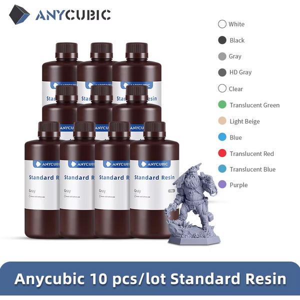 10 kg ANYCUBIC 405 nm Standardharz UV-Harz für Photon 3D-Drucker Hochpräzises UV-Photopolymerharz-Druckmaterial