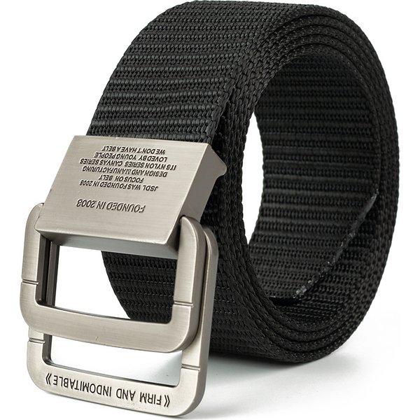 Canvas Belt Men's Belt Alloy Double Buckle High Quality Soft Nylon Belt Ladies Casual Personality Belt