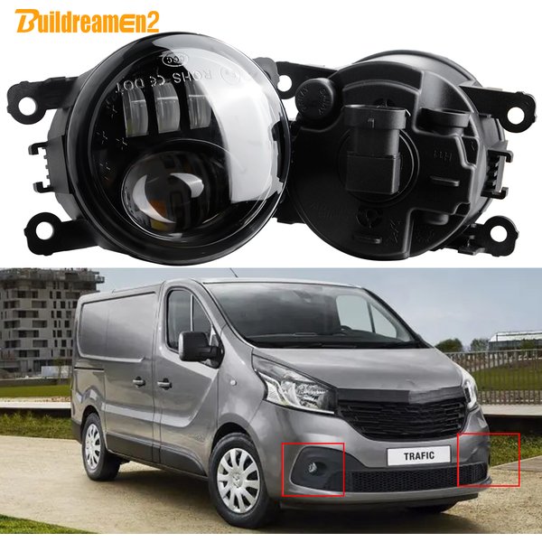 2 X 30W 3000LM Car Front Bumper LED Lens Fog Light Assembly H11 For Renault Trafic 3/III X82 2014 2015 2016 2017 2018 2019 2020