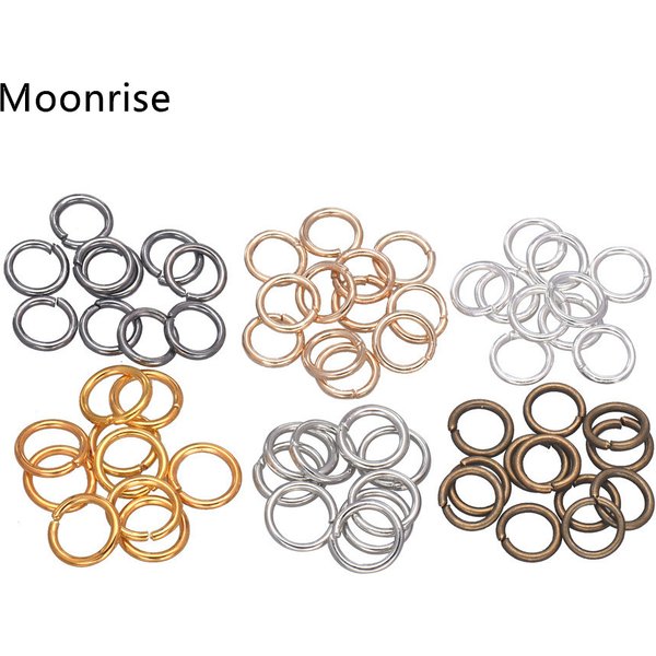 100-200pcs 4mm 5mm 6mm 7mm 8mm 10mm 12mm Open Jump Rings For Jewelry Connectors Chain Links