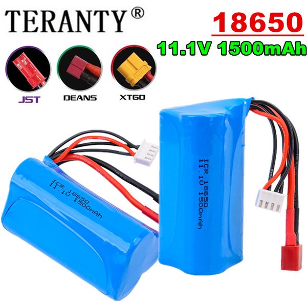 TERANTY 18650 11.1V 1500mAh 15C 3S1P Akumulator litowy o wysokim współczynniku rozładowania do modeli samolotów i samochodów, zabawek RC