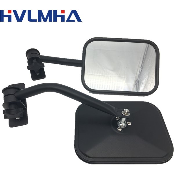Door Off Side View Mirror Round Rectangular Spot Mirrors for Jeep Wrangler 1997-2018 TJ JK JKU Accessories
