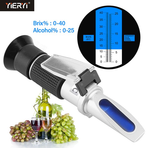 0-100% Brix 0-30% Alkohol Trauben Wein Refrakto meter atc Hand konzentration messer Fruchtzucker gehalt Tester Messung