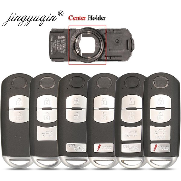 Jingyuqin Smart Remote Car Key Shell Case For Mazda 3 6 CX-3 CX-5 CX-9 MIATA M3 M6 Axela Atenza MAA24 MAZ24R 2/3/4 Buttons Fob