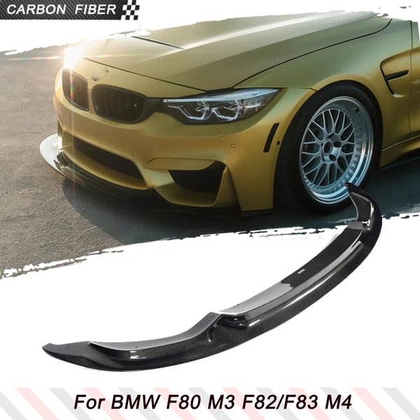 Kits de carrosserie de lèvre de pare-chocs avant de voiture en Fiber de carbone séparateurs de becquet pour BMW F80 M3 F82 F83 M4 2014-2019 garde de tablier de menton de lèvre avant de voiture