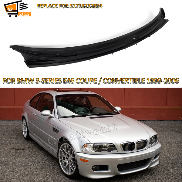 Pour BMW série 3 E46 coupé 1999-2006 couvercle d'essuie-glace panneau de calandre de capot de ventilation conducteur de main gauche 1 ensemble Magickit