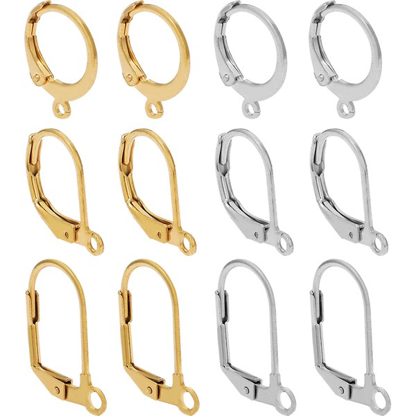 20 pièces en acier inoxydable 18k couleur or rond Earwire crochets cerceau boucles d'oreilles résultats pour bricolage femmes boucles d'oreilles connecteurs fabrication de bijoux