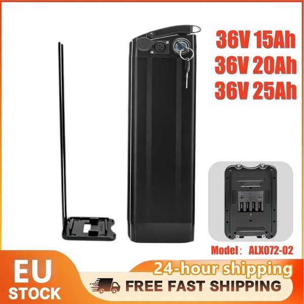 Silver Fish E-Bike Ersatz-Lithium-Akku ALX072-02 36V 15Ah 20Ah 25Ah mit integriertem BMS und 42V 2A Ladegerät für 250W 350W 500W 36V Elektrofahrrad-Motor Hochwertiger E-Bike Ersatzakku