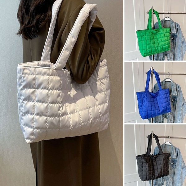 Nouveau sac à bandoulière grande capacité automne hiver coton sacs fourre-tout décontractés pour femmes sacs à main en Nylon sac à poignée supérieure tendance