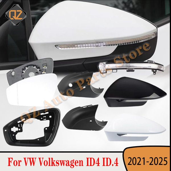 For VW Volkswagen ID4 ID.4 2021-2025 Side Rearview Mirror Glass Frame Mirror Cover Lid Cap shell Turn Signal Light Lamp