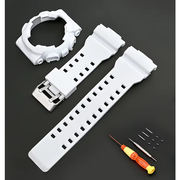 Für Casio G-Shock GA-100/110/120/140 GD-100 GAX-100 GLS-100 Ersatz Gummi Silikon Matte Uhr Band Armband Armband + Fall